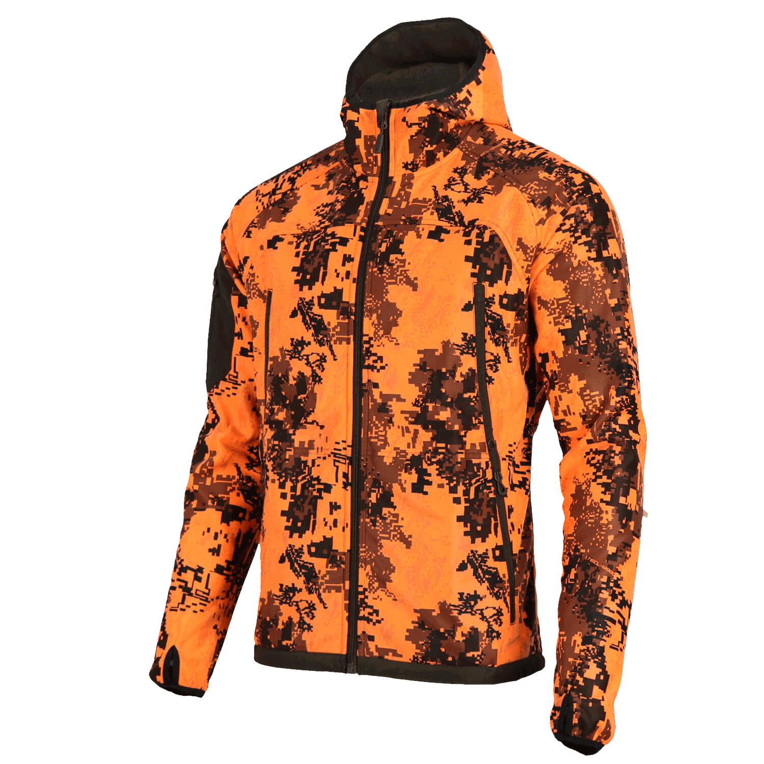 Pirscher Gear Fleece Reversible Hoodie-Jacket (Blaze/Brown)
